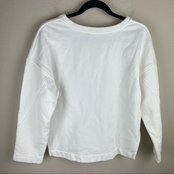 Vince White Split Hem Pullover Sweater Oversized Fit Top Size XS Women - Picture 9 of 10